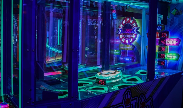 A vibrant gaming app screen showcasing bonus points and rewards popping up.
